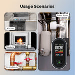 MOES 4-in-1 Plug-in Gas Detector CO Combustible Gas Monitor with Temp/Humidity Sensor Built-in Alarm Digital Display​​ Plug and Play for Home Security
