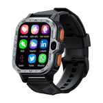 LOKMAT APPLLP 4 MAX 4G Android Smart Watch Phone 2.02 inch HD Screen GPS WIFI Heart Rate SpO2 Monitor Sleep Monitoring Multi-sport Modes Music Playback SOS Dual Camera