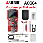 LinkMejor AOS04 Pro Digital Oscilloscope Smart Multimeter 50MS/s Sampling Rate 10MHz Bandwidth Waveform Storage NCV Detection USB Charging Portable