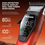 LinkMejor MS-5090 Electric Hair Clipper 8000RPM High Speed Blades Adjustable 2500mAh Long Battery 36dB Low Noise Professional Trimmer Grooming Kit with LED Display for Home Salon Use