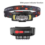 810/810s XPE+LED+COB Strong Light Smart Wave Sensor Headlamp Built-in Battery USB Charging Power Display Headlight