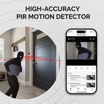 MoesHouse Tuya Smart WiFi Video Doorbell 1080P HD 140° Wide Angle Motion Detection 2-Way Audio IP65 Waterproof 5000mAh Battery Alexa Cloud SD Storage Wireless Chime Visual Door Bell