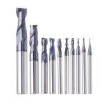 LinkMejor 1-10mm HRC55 TiAlN 2 Flutes End Mill Cutter Tungsten Carbide Milling Cutter CNC Tool