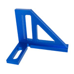 Carpenter Square Aluminum Miter Triangle Hole Ruler Woodworking Square Protractor 3D Multi Angle 45 90 Degree Layout Measuring Tool