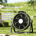 Tevorex Rechargeable Camping Fan 10000mAh Portable Fan with Remote Control LCD Display 5 Speeds Quiet Operation for Outdoor Travel