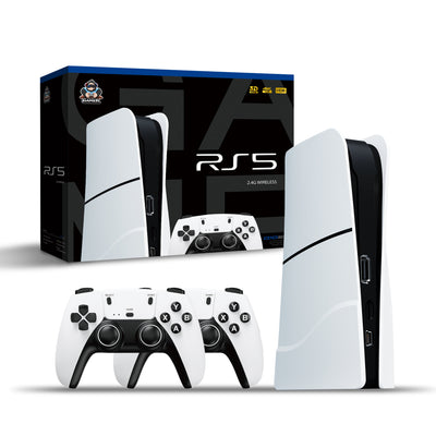 [128G] Q10SE RS5 4K UHD Android Gaming Console 40000+ Preloaded Games Support HD Output 2-in-1 3D HD Gaming Player with Dual Wireless Controllers 40 Emulators+