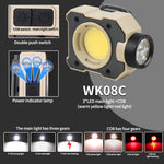 LinkMejor WK08 Series Multi-angle Headlamp with Digital Display Adjustable Color Temperature Magnetic Work Light Waterproof Design for Fishing Repair Reading
