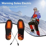LinkMejor USB Rechargeable Heated Insoles Waterproof Winter Warm Shoe Insoles for Motorcycle Cycling Skiing Hiking Supplies