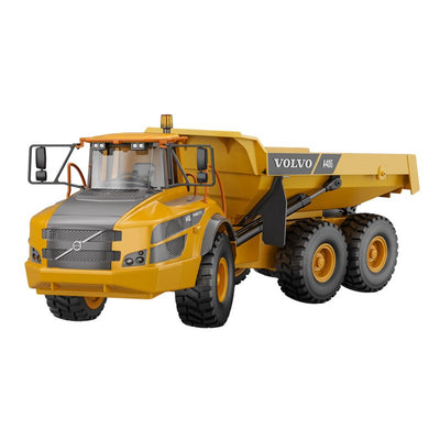 Double Eagle E591 RTR 1/20 2.4G 6WD RC Car for Volvo A40G Hauler Truck 3kg Loading LED Light Sound Full Scale Engineering Vehicle Kids Remote Controlled Articulated Dump Truck Toys for Boys Christmas Gifts