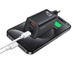 [GaN Tech] USAMS CC265 67W 3-Port USB Charger 2USB-C+USB-A Fast Charging Wall Charger Adapter EU Plug for iPhone 16 16 Pro 15 14 13 Pro Max for Xiaomi 15pro for Samsung Galaxy S25 Ultra