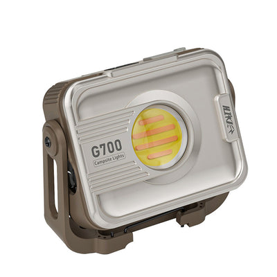 G700 LED Portable Lantern Built-in 6000mAh Battery USB Rechargeable Flashlight with Dual Light Source Floodlight LED Torch Outdoor Camping Lamp Maintenance Work Light