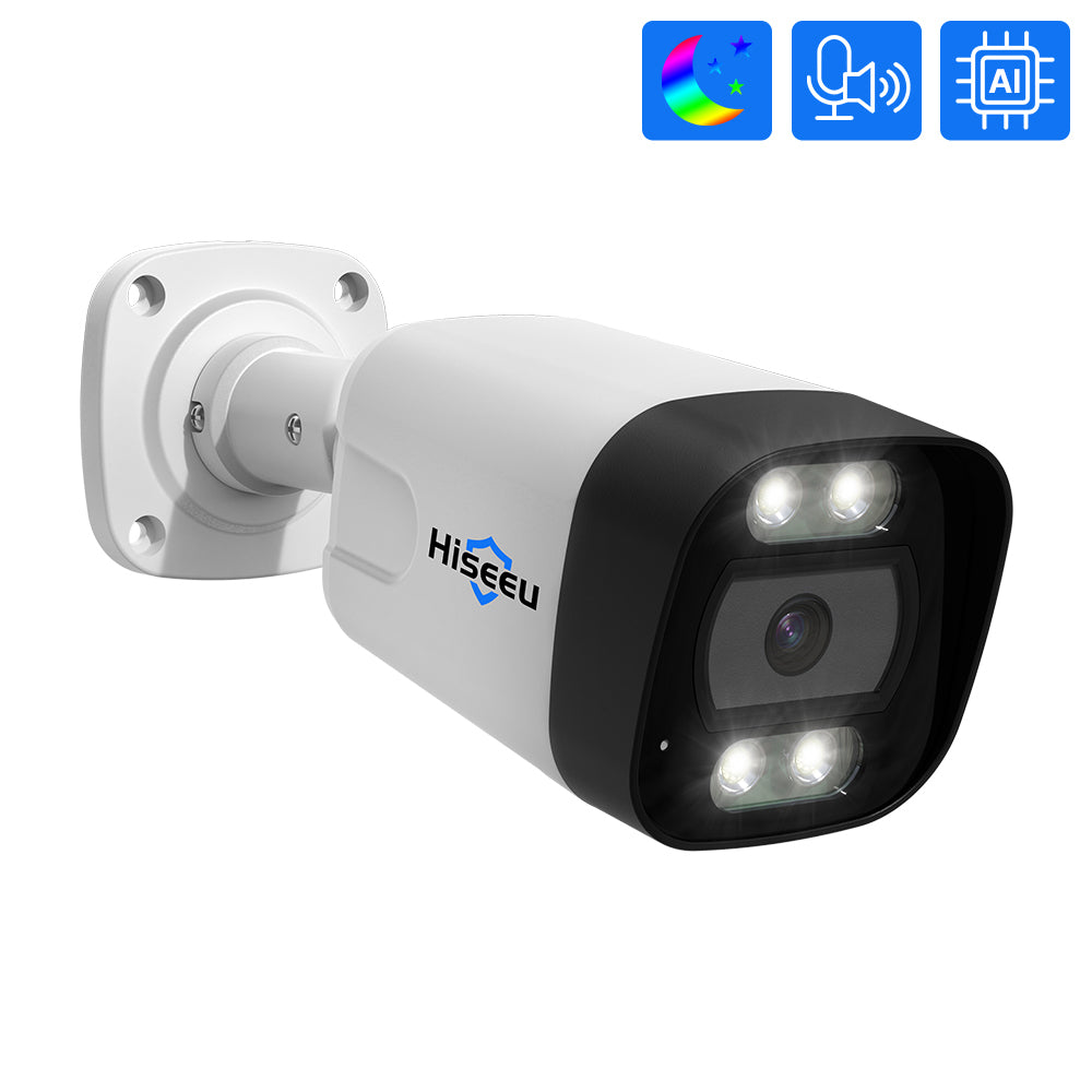 LinkMejor HB715-PA 4K 5MP POE IP Camera Intelligent Night Vision P2P Motion Detection Two-way Audio H.265 Waterproof Outdoor CCTV Safety Camera for Home Use