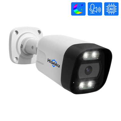 LinkMejor HB715-PA 4K 5MP POE IP Camera Intelligent Night Vision P2P Motion Detection Two-way Audio H.265 Waterproof Outdoor CCTV Safety Camera for Home Use