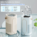 LinkMejor SMART Portable Mini Countertop Ice Maker Machine Quick 10 Solid Ice Cubes in 20 Mins Quiet & Compact for Home Office Camping Car Use