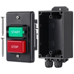 Dual Voltage Single Phase On/Off Switch 2HP/35A 120V 3HP/20A 230V Deep Switch Box Master Shut Off Fast Power Off For Table Saw Router Table Drill Press