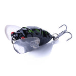 LinkMejor 8PCS Perch Insect Fishing Lures 6.4g 4cm Treble Barb Hooks Artificial Bait for Fishing