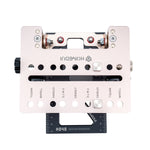 LinkMejor H040 BenchTop Quick Mount Hinge System Universal Aluminum Stainless Steel Compatible with Tracks Featuring T-Slot Precision Machined Quad Setup for Woodworking and Routing