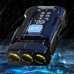 Bikight COB+SMD LED Super Bright Flashlight USB Charging Portable Camping Lantern Power Display Mini Emergency Lantern for Night Running