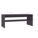 Coffee Table Gray 39.4"x15.7"x15.7" Chipboard