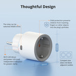 LinkMejor S60 Type F/E EU Plug WiFi Socket Smart Home Power Monitor Outlet Overload Protection Timer Smart Scene Remote Control via Alexa Google Home IFTTT