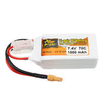 LinkMejor Power 7.4V 1000mAh 70C 2S Lipo Battery XT30 Plug