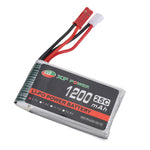 4 PCS LinkMejor 3.7V 1200mAh 25C 1S LiPo Battery JST Plug with Battery Charger for RC Drone
