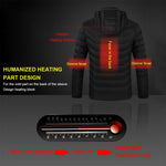 LinkMejor HJ-15 Uniex Heated Jacket - 15 Heating Zones, USB Charging, Smart Thermal Warm Jacket, Motorcycle Heated Hooded Coat Outdoor Sportswear