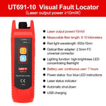 LinkMejor UT691-10 Visual Fault Locator 10mW Laser Output 8-10km Fiber Range LED Flashlight USB Rechargeable Fiber Tester
