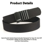 120cm Men's Tactical Nylon Waist Belt with Quick Release Auto Alloy Buckle Comfy Wearable Pant Waistband for Outdoor Training Daily