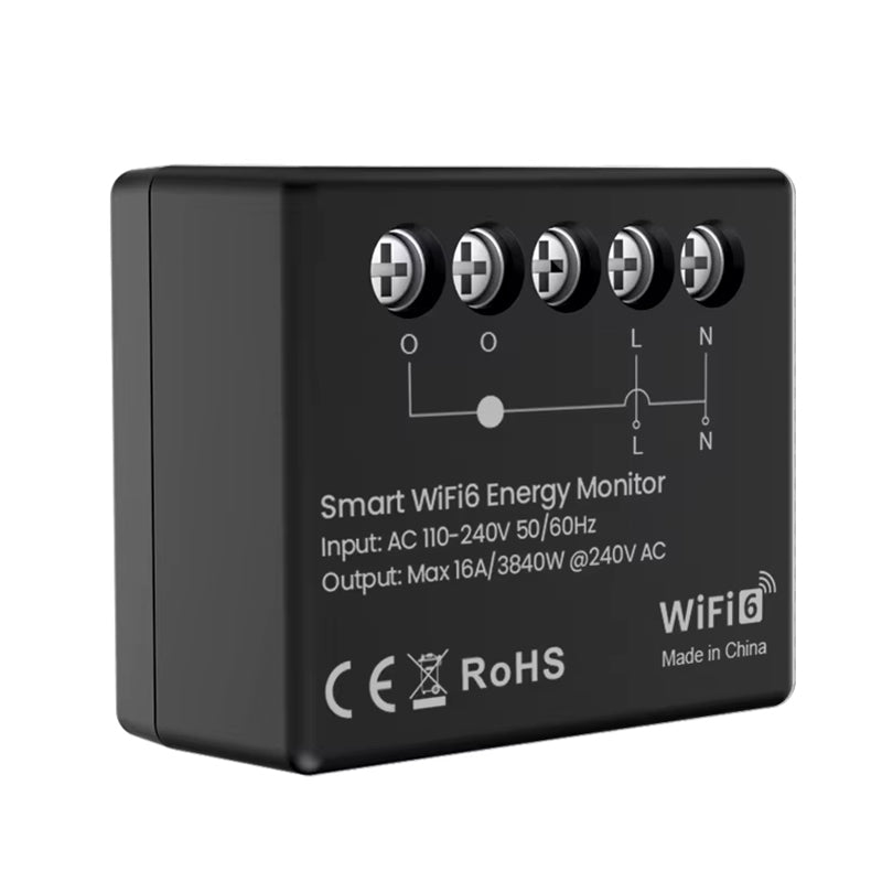 16A Tuya WiFi6 Smart Energy Meter Power Monitor Electricity Statistics APP Remote Control Works with Alexa Google Home