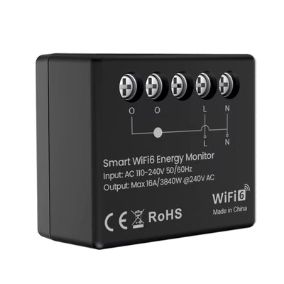 16A Tuya WiFi6 Smart Energy Meter Power Monitor Electricity Statistics APP Remote Control Works with Alexa Google Home