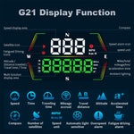 LinkMejor G21 Car HUD GPS Head Up Display 360° Rotation Digital Speedometer Large Font Compass Time Overspeed Warning Customized