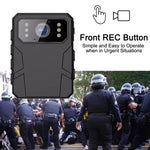 Small Camera Police Recorder with HD IPS Screen Wearable Portable Body Camera High Definition for Law Enforcement Security