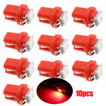 10 Pack LED Car Indicator Lights T5 B8.5d Width Light 5050SMD 1 LED Instrument Light Instrument Panel Light Bulbs