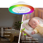 Elfeland Smart RGB LED Ceiling Fan Light 3 Color Temperatures 2H Timer 6 Wind Speeds Quiet Operation APP & Remote Control for Home Rooms