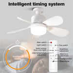 Elfeland E27 LED Ceiling Fan Light Remote Control 3-Speed Fan & 3-Color Temperature Dimmable With 2/4H Timer Removable Blades for Dining Room Bedroom Living Room