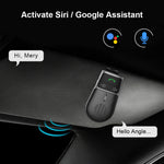 Sunitec Car Bluetooth Speakerphone for Safe Driving Support Siri Google Assistant Voice Calls/Motion Auto ON Off Sun Visor Car Bluetooth