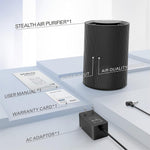 [US Direct]STEALTH Air Purifiers for Large Room Up to 673ft², H13 True HEPA Filter, Ozone Free Auto Function Ultra-Quiet Sleep Mode, Remove 99.97% of Pet Dander and Dust Smoke Pollen, for Home Office Kitchen