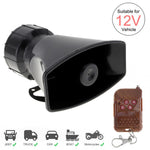 100W 7 Sound 12V 24V Car Police Vehicle Number Plate with Remote Control Warning Siren Horn for Car Truck Vehicle Motorcycle