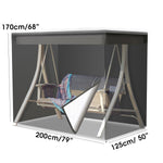 200x170x125cm 210D 3 Seater Swing Seat Chair Hammock Cover Outdoor Furniture Waterproof Cover Garden Yard Sofa Chair Cover Folding Dust Rain Protector