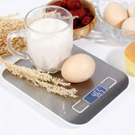 5kg Portable Kitchen Scale Coffee Scale Electronic Stainless Steel Surface LCD Backlit Food Weighing Tool for Precise Measurement 1g