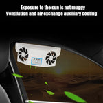 Solar-Powered Car Ventilation Fan Air Circulation Fan Solar Charging Ventilation Fan Auto Cooling Fan Air Exhaust Radiator for Vehicle Truck SUV