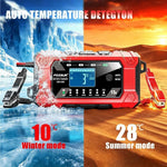 LinkMejor Battery Charger 12V 24V 15A Smart Car Motorcycle Battery Charger For Lead Acid LiFePO4 AGM GEL EFB Wet Deep-Cycle Batteries