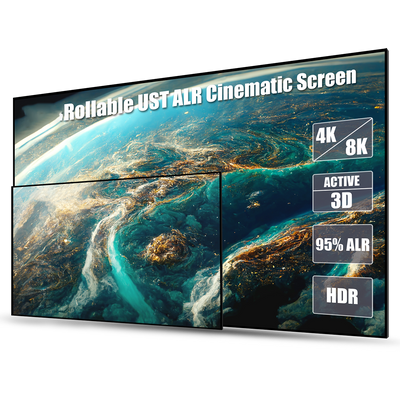 LinkMejor 100Inch ALR Projector Cinematic Screen UST 16:9 170° Viewing Angle Ambient 95% Ceiling Light Giant Cinema Screen