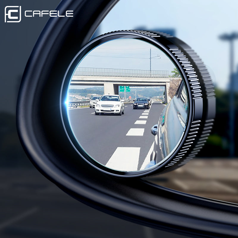 LinkMejor 2PCS Adjustable Car Mirror Blind Spot Mirror Auxiliary  Mirror HD 360° Wide Angle Crew Suction Cup