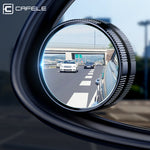 LinkMejor 2PCS Adjustable Car Mirror Blind Spot Mirror Auxiliary  Mirror HD 360° Wide Angle Crew Suction Cup