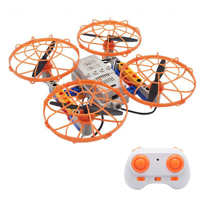 Remote Control Drone Assembly Kit Clip / Building Blocks Type DIY RC Quadcopter Aircraft Learning Flying Stem Education Toys