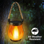 IPRee Camping Light Solar Flame Lights USB Rechargeable IPX4 Waterproof  1500mAh Hanging Lantern Outdoor Garden Light