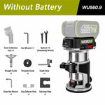 LinkMejor WU560 Cordless Brushless Trim Router 20V 10,000-30,000 RPM 6.35 mm Wood Router Without Battery