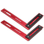 LinkMejor 300x200mm Aluminum Alloy Precision Woodworking Square Right Angle Ruler with Base